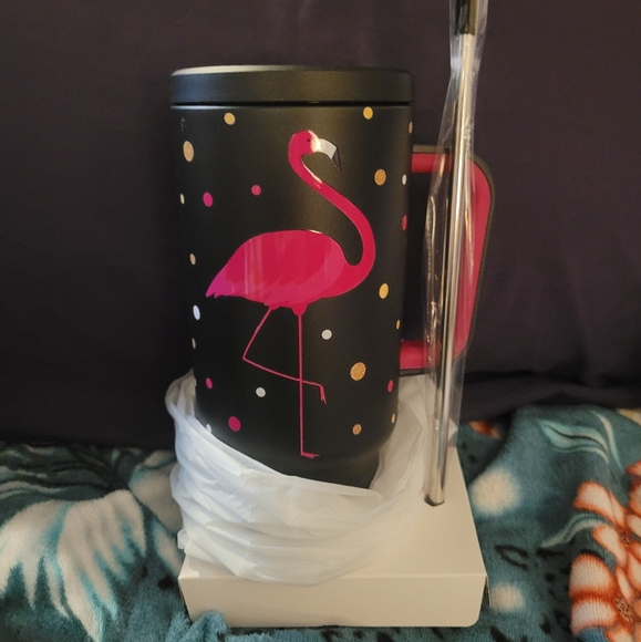 40oz NIB Meoky Flamingo Pride Tumbler - Picture 6 of 8